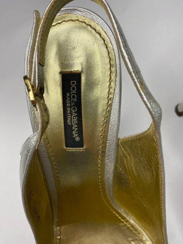 Dolce & Gabbana silver Slingback 2