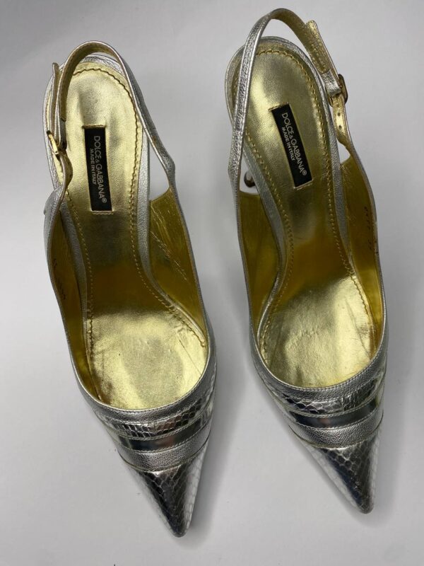 Dolce & Gabbana silver Slingback