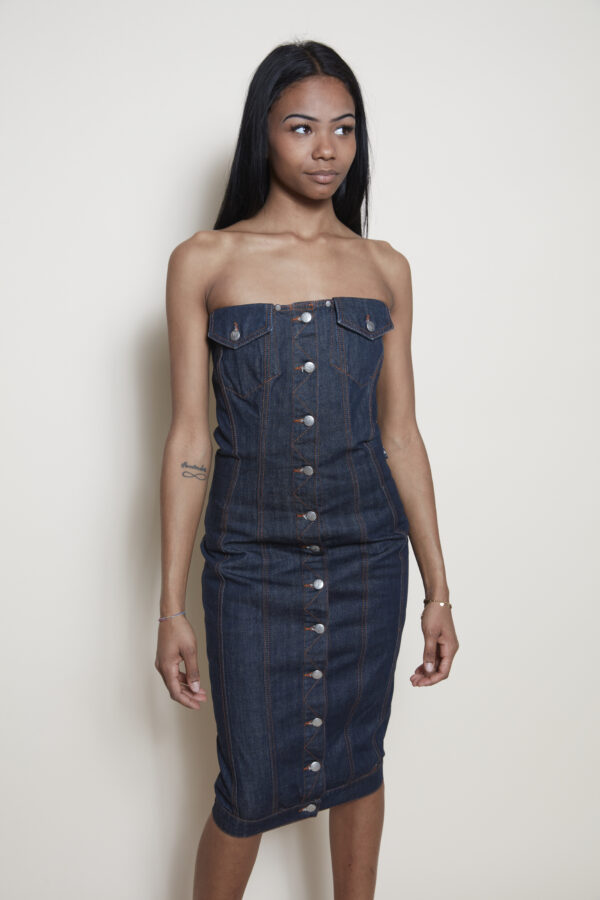 Jean Paul Gaultier midi denim dress