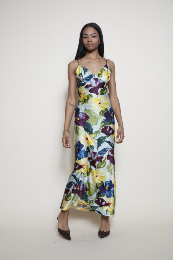 Mariella Burani Vintage maxi dress with floral print