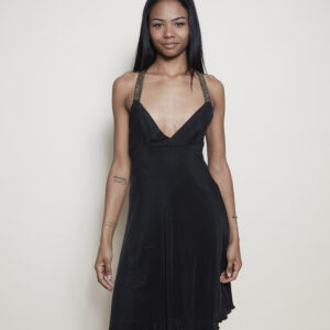 Versace Versus Mini black dress with open back.