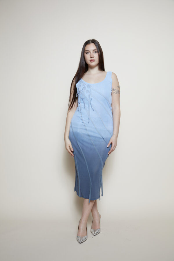 Class Cavalli mesh blue dress