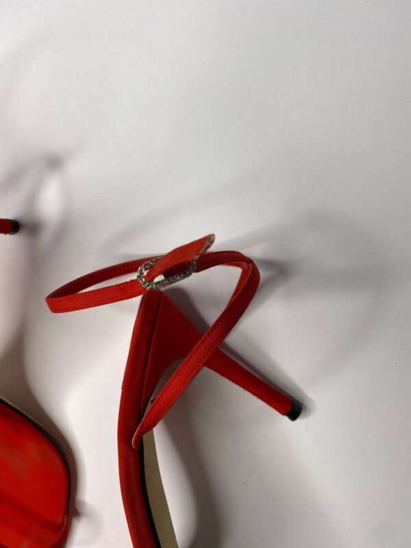 vintage satin red sandals 4