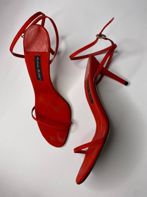 vintage satin red sandals 3