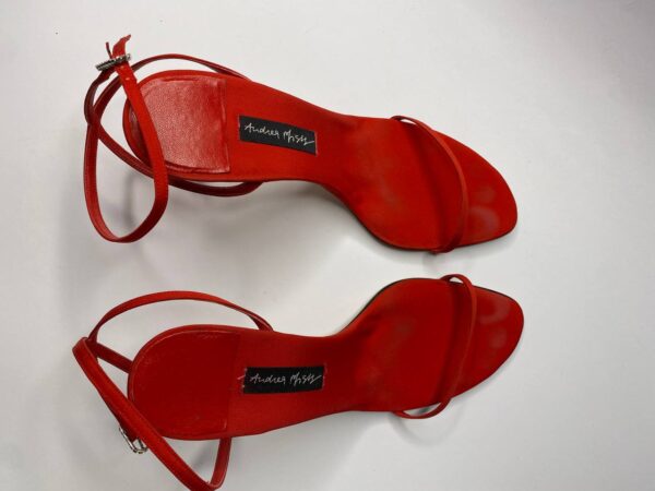 vintage satin red sandals 2