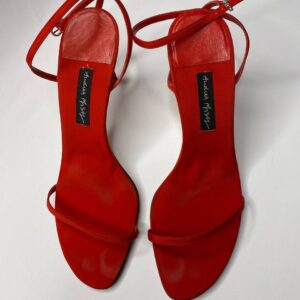vintage satin red sandals