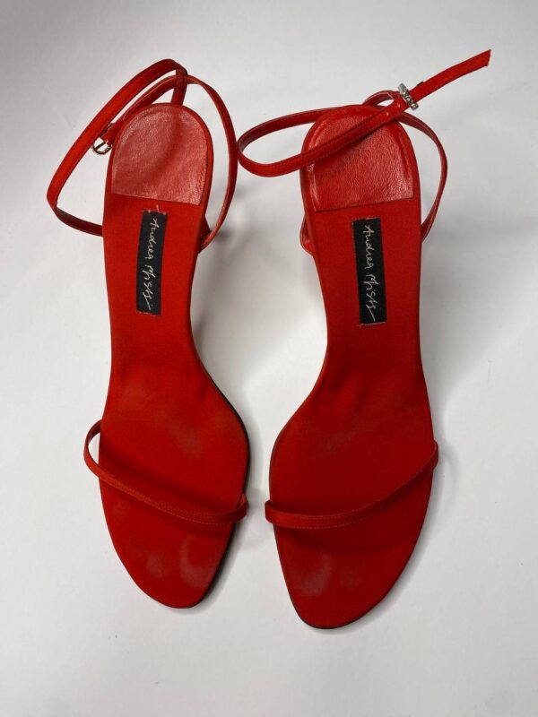 vintage satin red sandals