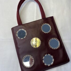 Prada leather with mirror handbag