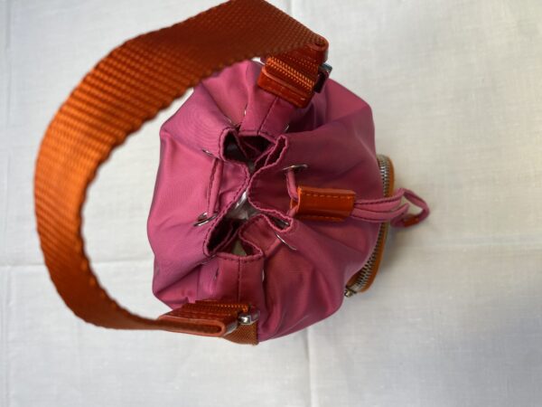 Prada red pink bucket bag 3
