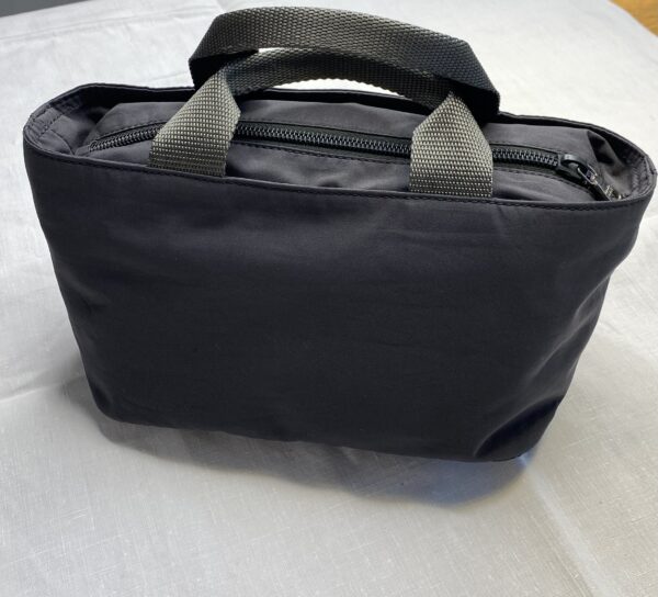 Prada anthracite nylon mini clutch bag