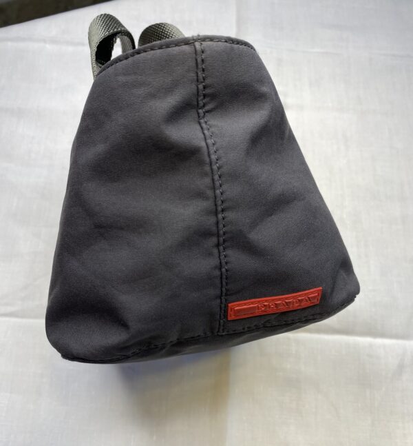 Prada anthracite nylon mini clutch bag 2