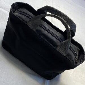 Prada black nylon mini clutch bag