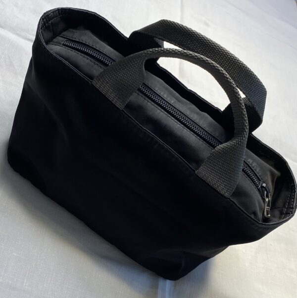 Prada black nylon mini clutch bag