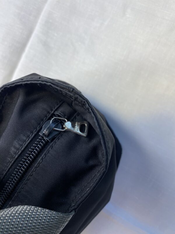 Prada black nylon mini clutch bag 4