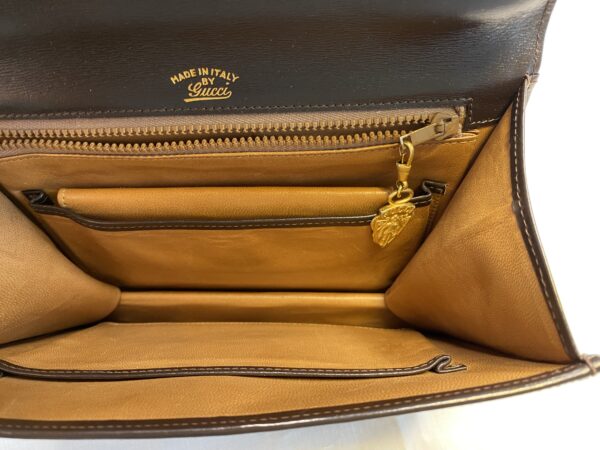 Gucci vintage brown clutch bag 3